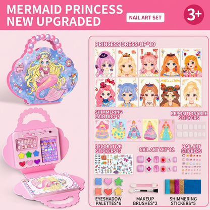Special Diamond Painting & Princess Book Makeup Craft Kits Foil Art Books Set Play on Paper for Girl Handcraft Easter Gifts