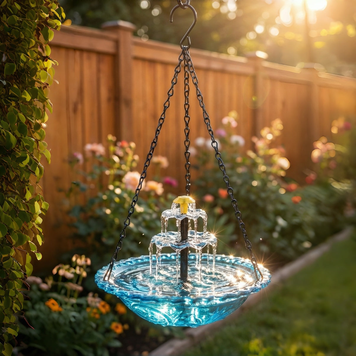 ✨2026 Spring Hot Sale 48% OFF🐦Solar Cascade Hanging Bird Bath Fountain