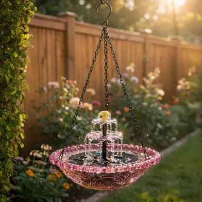 ✨2026 Spring Hot Sale 49% OFF🐦Solar Cascade Hanging Bird Bath Fountain