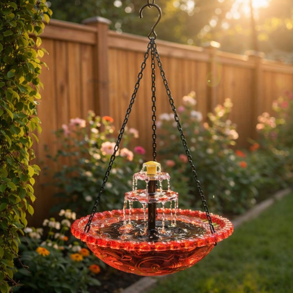 ✨2026 Spring Hot Sale 49% OFF🐦Solar Cascade Hanging Bird Bath Fountain